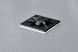 HellermannTyton 151-10916 | Q Tie Mount With Adhesive, 1.6" X 1.6" X 0.26", 4 Way Entry For Q18 Thru Q120 Ties, Pa66, Black, 50/Pkg