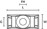 HellermannTyton 151-10930 | Q Tie Mount, M4 Screw, 0.83" X 0.38" X 0.26", For Q18–Q50 Ties, Pa66, Black, 100/Bg