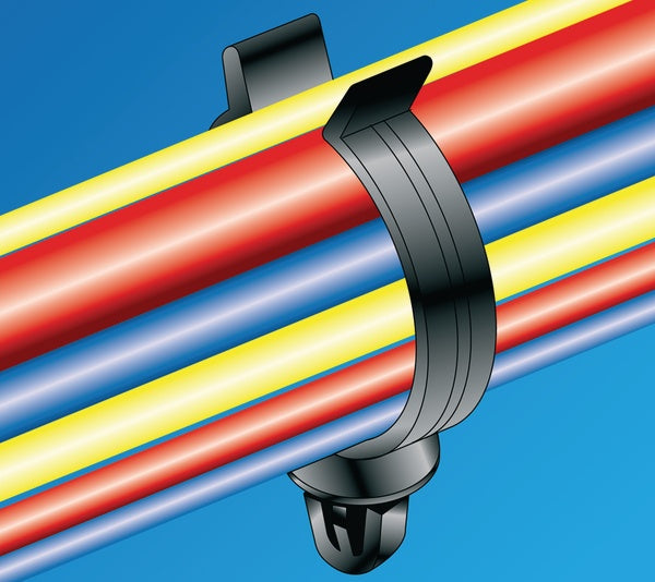 HellermannTyton 151-14700 | Pipe Clip 6/6 Nylon Black 100/Pk