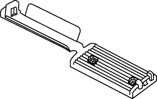 HellermannTyton 151-15500 | Flat Ribbon Cable Clamp, Adhesive, 2.22" Hole Dia, PA66HIR, Black, 100/pkg
