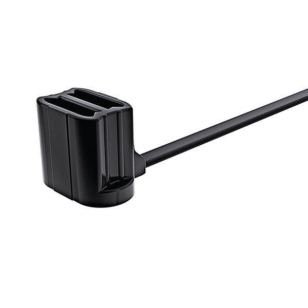 HellermannTyton 155-05400 | 1-Pc Cable Tie/Oval Stud Mount, Designed For 5.0 Mm Stud, 6.0" Long, Pa66Hs, Black, 500/Pkg