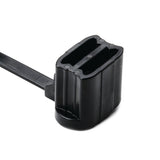 HellermannTyton 155-05400 | 1-Pc Cable Tie/Oval Stud Mount, Designed For 5.0 Mm Stud, 6.0" Long, Pa66Hs, Black, 500/Pkg