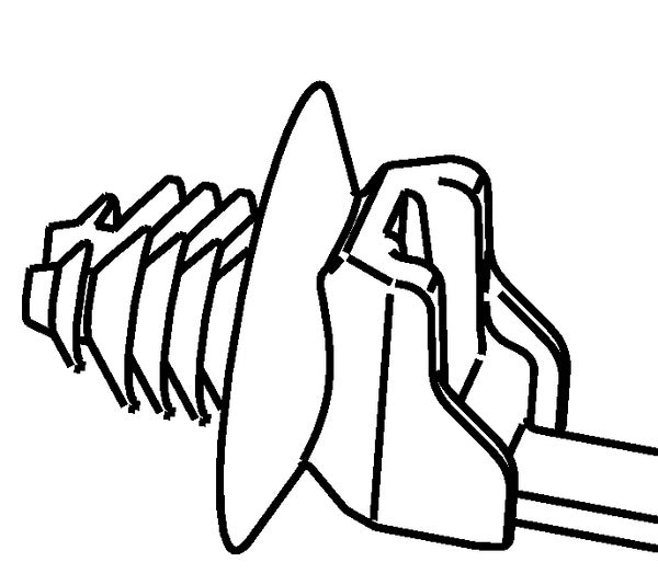 HellermannTyton 155-05800 | 1-Pc Cable Tie/Fir Tree Mount With Disc, 6.0"L, 0.26 - 0.28" Mounting Hole, Pa66Hirhs, Black, 1500/Pkg