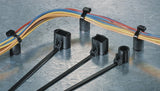 HellermannTyton 155-30602 | Standoff Stud Mount Tie, 5.0 mm studs, 6.0" Long, PA66HS, Black, 500/pkg