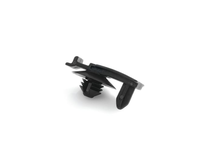 HellermannTyton 155-30702 | Connector Clip w/Fir Tree, 0.7 - 5.1 mm Panel Thickness, 6.4 - 7.1 mm Hole Dia, PA66HIRHS, Black, 5000/pkg