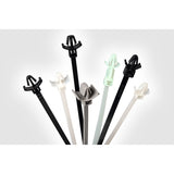 HellermannTyton T50SL6.NN6P | 1-Piece Cable Tie/Arrowhead Mount with Wings, 6.5"L, 50lb, 0.25 - 0.3" Mtg Hole, PA66, Natural, 500/bag