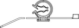 HellermannTyton 156-00036 | 2-Piece Cable Tie With Pipe Clip, 8.0" Long, Attaches To Diameter 0.16 - 1.8", Pa66Hirhs, Black, 500/Pkg