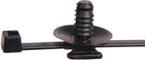 HellermannTyton 156-00056 | 2-Piece Cable Tie/Fir Tree Mount, 6.0"L, 0.26 - 0.28" Mounting Hole Diameter, Pa66Hirhs, Black, 500/Pkg