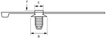 HellermannTyton 156-00066 | 2-Piece Cable Tie/Fir Tree Mount, 15.0" Long, Mounting Hole Diameter .26"-.28", Pa66Hs, Pa66Hs, Black, 500/Pkg