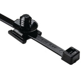 HellermannTyton 156-00067 | 2-Pc Cable Tie/Fir Tree Mount, 15" L, 0.35" (9Mm), 0.04 - 0.25" Panel, Pa66Hirhsuv, Blk, 100/Pkg