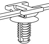HellermannTyton 156-00071 | 2-Pc Cable Tie/Fir Tree Mount, 15" L, 0.35" (9Mm), 0.04 - 0.62" Panel, Pa66Hirhsuv, Blk, 100/Pkg