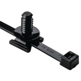 HellermannTyton 156-00071 | 2-Pc Cable Tie/Fir Tree Mount, 15" L, 0.35" (9Mm), 0.04 - 0.62" Panel, Pa66Hirhsuv, Blk, 100/Pkg