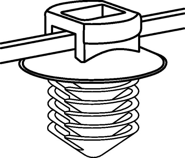 HellermannTyton 156-00092 | 2-Piece Cable Tie/Fir Tree Mount, 12.0"L, 0.38 - 0.39" Mounting Hole, 50Lb, Pa66Hs, Black, 500/Pkg