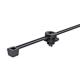 HellermannTyton 156-00157 | 2-Piece Cable Tie/Fir Tree Mount, 8.0"L, 0.26 - 0.28" Mounting Hole Diameter, Pa66Hs, Black, 500/Pkg