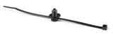 HellermannTyton 156-00157 | 2-Piece Cable Tie/Fir Tree Mount, 8.0"L, 0.26 - 0.28" Mounting Hole Diameter, Pa66Hs, Black, 500/Pkg