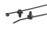 HellermannTyton 156-00291 | 2-Piece Cable Tie/Fir Tree Mount, 8.0"L, 0.26 - 0.28" Mounting Hole, 50Lb, Pa66Hs, Black, 100/Pkg