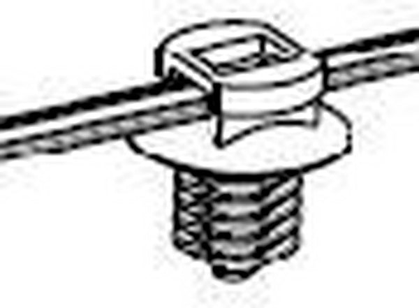 HellermannTyton 156-00377 | 2-Piece Cable Tie/Fir Tree Mount, 12.0"L, 0.30" - 0.31" Mounting Hole, 50Lb, Pa66Hs, Black, 500/Pkg