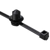 HellermannTyton 156-00378 | 2-Piece Cable Tie/Fir Tree Mount, 15.0"L, .30"-.31" Mounting Hole, 50lb, PA66HIRHS, Black, 500/pkg
