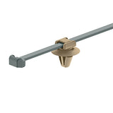 HellermannTyton 156-00456 | 2-Piece Cable Tie/Arrowhead Mount, 7.9" Long, 50lb Tensile, .25"-.26" Hole, .07"-.09" Pnl, PA46/PEEK, Gray/Bge, 100/pkg
