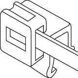 HellermannTyton 156-00468 | 2-Piece Cable Tie & Edge Clip, 8.0" Long, Ec5B, 1–3 Mm Panel, 50Lb, Pa66Uv/Pa66Hirhsuv, Black, 100/Pkg