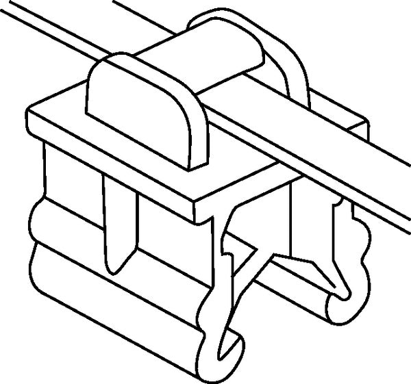 HellermannTyton 156-00537 | 2-Piece Cable Tie & Edge Clip, 8.0" Long, Ec19, 3 - 6 Mm Panel, 50Lb, Pa66Hs/Pa66Hirhsuv, Black, 500/Pkg