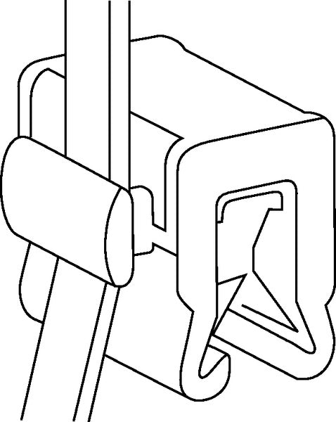 HellermannTyton 156-00553 | 2-Piece Cable Tie & Edge Clip, 8.0" Long, Ec21, 1–3 Mm Panel, 50Lb, Pa66Hs/Pa66Hirhsuv, Black, 500/Pkg