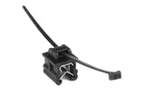 HellermannTyton 156-00590 | 2-Piece Cable Tie & Edge Clip, 8.0" Long, EC19, 3-6 mm Panel, 50lb, PA66UV/PA66HIRHSUV, Black, 100/pkg