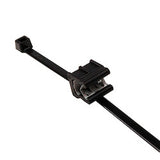 HellermannTyton 156-00591 | 2-Piece Cable Tie & Edge Clip, 8.0" Long, Ec20, 3-6 Mm Panel, 50Lb, Pa66Uv/Pa66Hirhsuv, Black, 100/Pkg