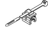HellermannTyton 156-00799 | 2-Piece Cable Tie & Edge Clip, 6.0" Long, EC20, 1-3 mm Panel, 30lb, PA66HS, Black, 500/bag