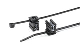HellermannTyton 156-00813 | 2-Piece Cable Tie & Edge Clip, 6.0" Long, Ec4A, 1–3 Mm Panel, 30Lb, Pa66Hs, Black, 500/Pkg