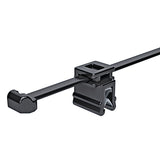 HellermannTyton 156-00860 | Outside Serrated Cable Tie & Edge Clip, 8.0" Long, Ec4A, 1 - 3 Mm Panel, 50Lb, Pa66Hs, Black, 500/Pkg