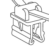 HellermannTyton 156-00866 | Outside Serrated Cable Tie & Edge Clip, 6.0" Long, Ec9, 1–3 Mm Panel, 50Lb, Pa66Hs, Black, 500/Pkg