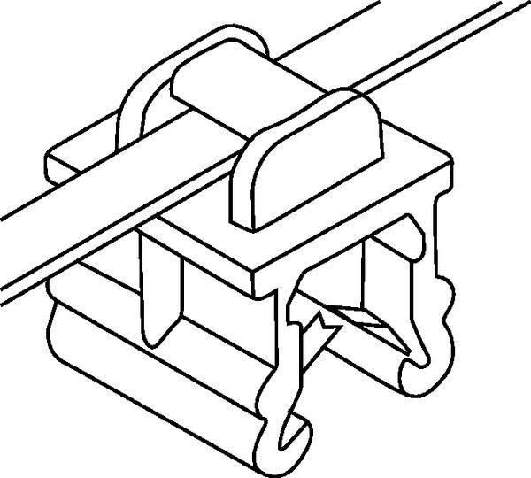 HellermannTyton 156-00873 | Outside Serrated Cable Tie & Edge Clip, 8.0" Long, Ec20, 3 - 6 Mm Panel, 50Lb, Pa66Hs, Black, 500/Pkg