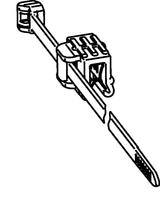 HellermannTyton 156-00875 | Outside Serrated Cable Tie & Edge Clip, 5.9" Long, EC22, 1-3 mm Panel, 50lb, PA66HS, Black, 500/pkg