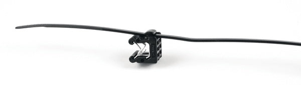 HellermannTyton 156-00877 | Outside Serrated Cable Tie & Edge Clip, 8.0" Long, Ec23, 3 - 6 Mm Panel, 50Lb, Pa66Hs, Black, 500/Pkg