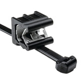 HellermannTyton 156-00877 | Outside Serrated Cable Tie & Edge Clip, 8.0" Long, Ec23, 3 - 6 Mm Panel, 50Lb, Pa66Hs, Black, 500/Pkg