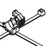 HellermannTyton 156-01289 | LOC Locking Clamp, 5-9 mm, Unassembled to T50R Tie, PA66HIRHSUV, Black, 1000/ctn
