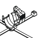HellermannTyton 156-01292 | Loc Locking Clamp, 15–19 Mm, Unassembled To T50R Tie, Pa66Hirhsuv, Black, 1000/Ctn