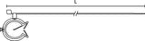 HellermannTyton 156-01342 | 1-Piece Cable Ties with Pipe Clip, 19-24.5mm, PA66HIRHS, Black, 500/pkg