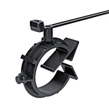 HellermannTyton 156-01343 | 1-Piece Cable Ties with Pipe Clip, 25-31mm, PA66HIRHS, Black, 250/pkg