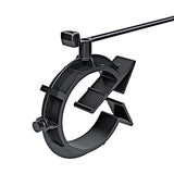 HellermannTyton 156-01345 | 1-Pc Cable Ties With Pipe Clip, 6.0" Long, Attaches To Diameter 1.2" - 1.5", Pa66Hs, Black, 250/Pkg