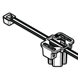 HellermannTyton 156-01547 | 2-Piece M5/T5/M6/T6 Stud Mount Tie, 8.0" Tie, 50lb Tensile Strength, PA66HS/PA66HIRHS, BK, 3000/pkg
