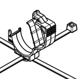 HellermannTyton 156-01564 | LOC Locking Clamp, 20-25 mm, Unassembled to T50R Tie, PA66HIRHSUV, Black, 1000/ctn