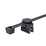 HellermannTyton 156-01601 | Rotatable Cable Tie & Edge Clip, 8.0" Long, Outside Serrated, PA66HS/PA66HIRHSUV, Black, 500/bag
