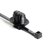 HellermannTyton 156-01641 | 2-Piece Cable Tie/Fir Tree Mount, 8.0" Long, 9-17 mm Mounting Hole, 50lb, PA66HIRHSUV, Black, 3000/ctn