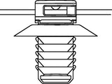 HellermannTyton 156-01641 | 2-Piece Cable Tie/Fir Tree Mount, 8.0" Long, 9-17 mm Mounting Hole, 50lb, PA66HIRHSUV, Black, 3000/ctn