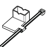 HellermannTyton 156-01652 | 2-Piece 5mm, 6mm Stud Mount Tie, 8.0"L, 50lb Tensile Strength, PA66HS/PA66HIRHSUV, Black, 2000/ctn