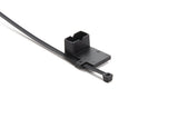 HellermannTyton 156-01652 | 2-Piece 5mm, 6mm Stud Mount Tie, 8.0"L, 50lb Tensile Strength, PA66HS/PA66HIRHSUV, Black, 2000/ctn