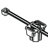 HellermannTyton 156-01668 | 2-Piece M5/T5/M6/T6 Stud Mount Tie, 8.0" Tie, 50lb Tensile Strength, PA46, BN/GY, 3000/pkg