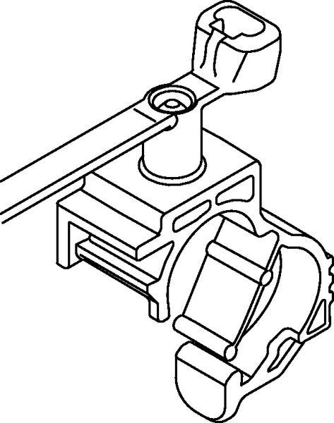 HellermannTyton 156-01690 | LOC Locking Clamp, 15-19 mm, with T50SMVC Swivel Tie, PA66HIRHSUV, Black, 1000/ctn